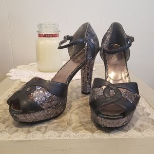 Sparkly platform heels